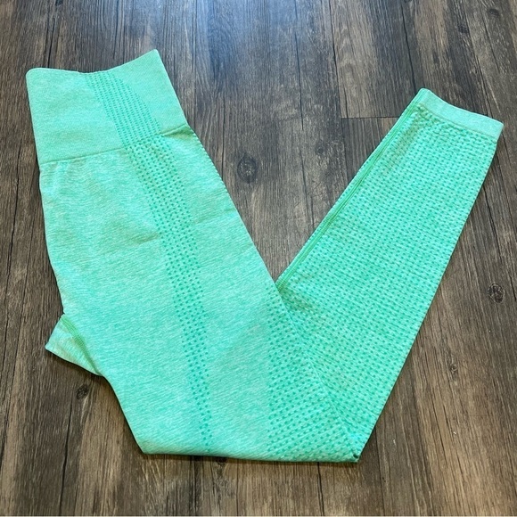 NWT Women’s Lime Green High Waist Compression Leggings Size S - Picture 3 of 9